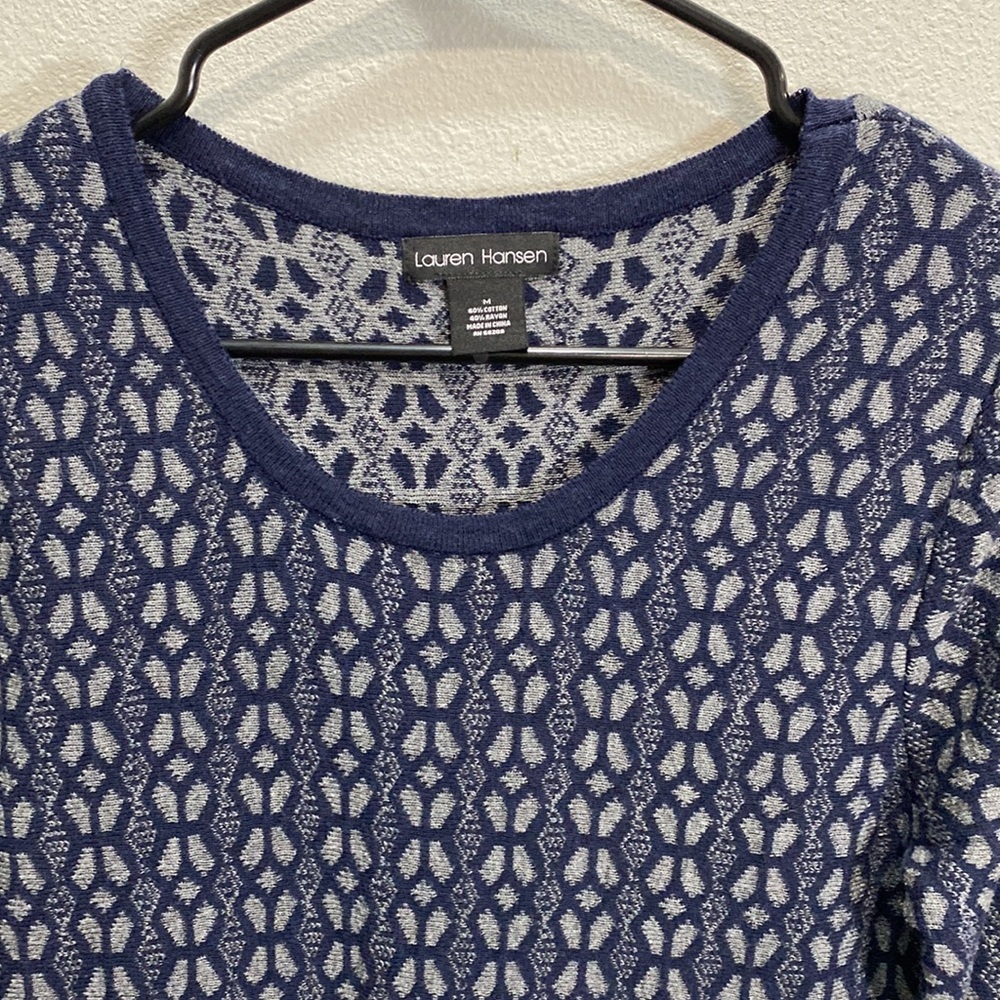 Lauren Hansen Katia sweater dress blue gray - Picture 3 of 9